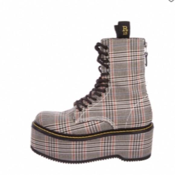 R13 | Shoes | R3 Plaid Combat Boots 
